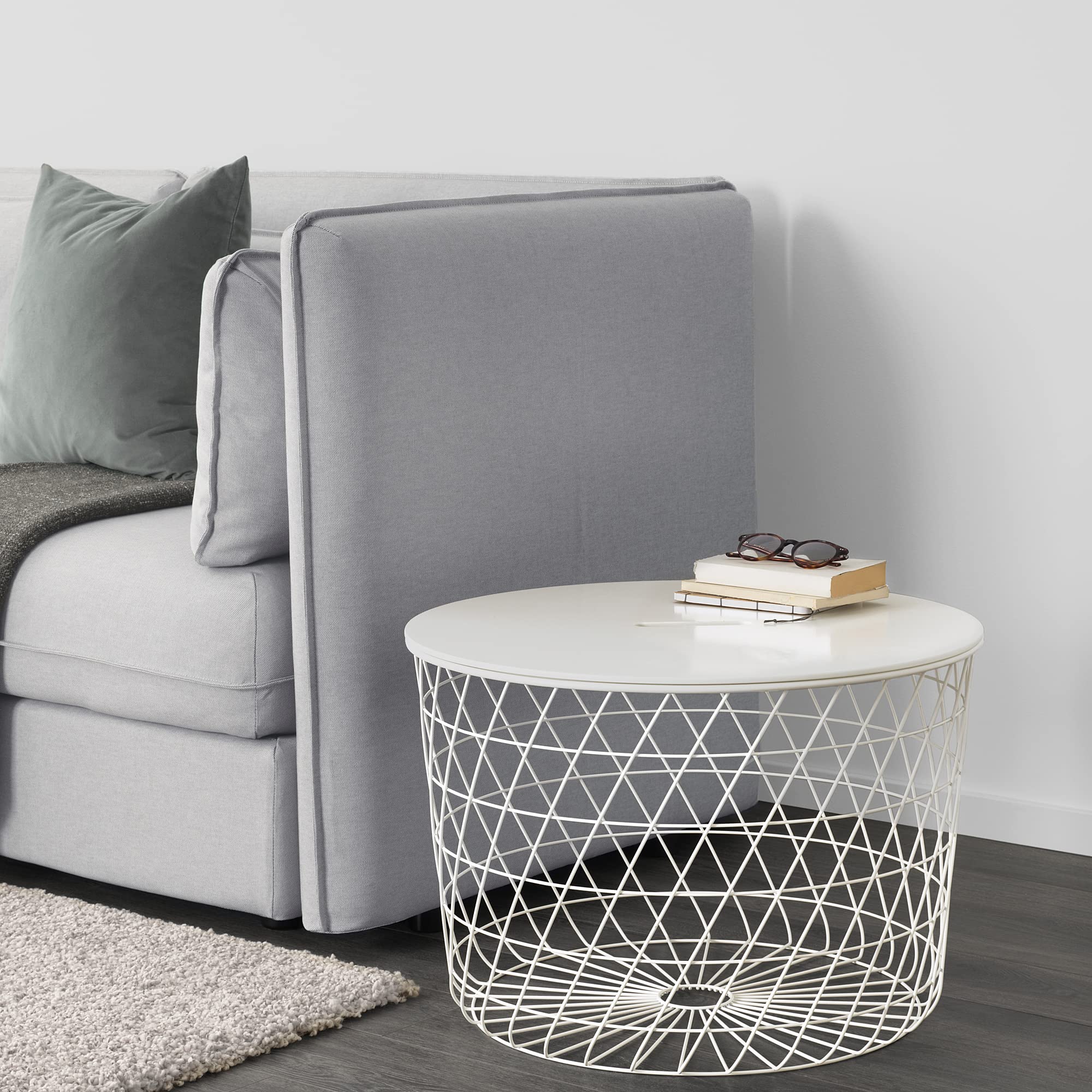 IKEA KVISTBRO クヴィストブロ 収納付きテーブル ホワイト 61cm Ikea KVISTBRO storage table, 61 cm, white : Amazon.ca: Home